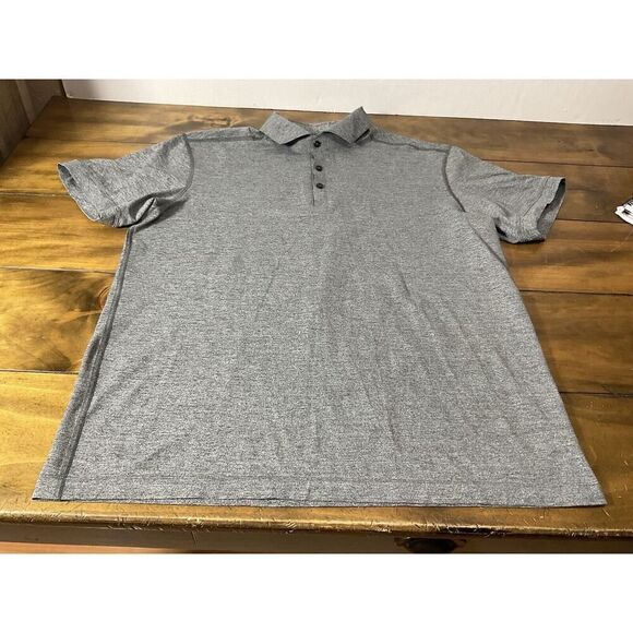 Lululemon Men’s Size 2XL Heathered Gray Polo Short Sleeve Shirt - Picture 5 of 10